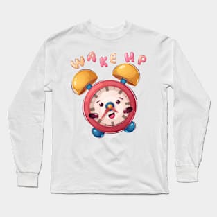 Cute cartoon character funny clock Long Sleeve T-Shirt